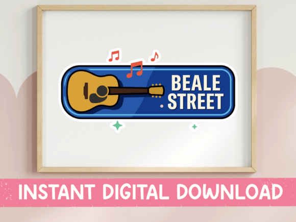 Beale Street Guitar Music Sign