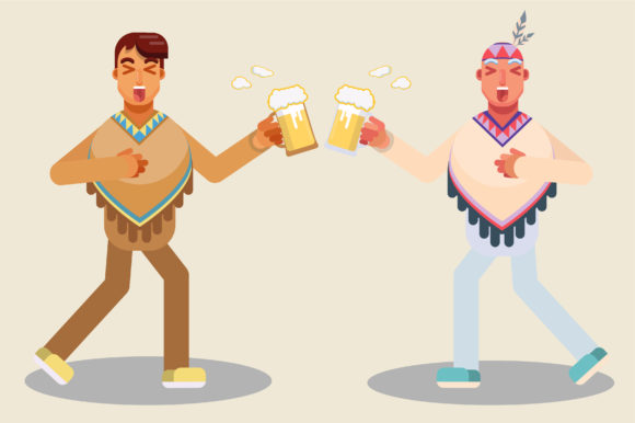 Boys with Thanksgiving Costumes
