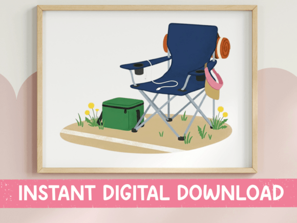 Camp Chair Cooler Outdoor Art