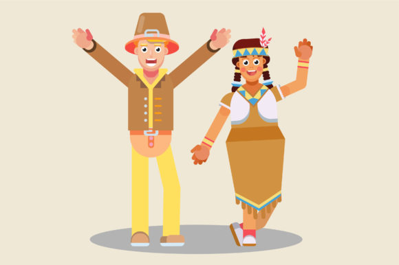 Character of Happy Couple - Thanksgiving