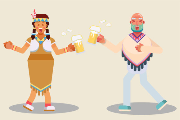 Characters-Boy and Girl a Toast Together