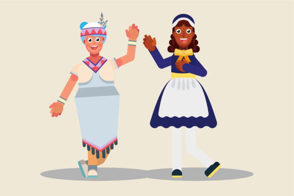 Characters of Farm Girl and Native Girl