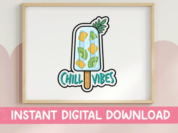 Chill Vibes Kiwi Lemon Popsicle Art