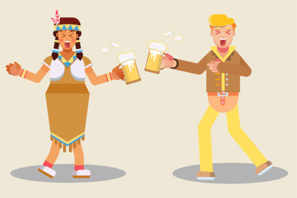 Couple Holding Beers - Thanksgiving