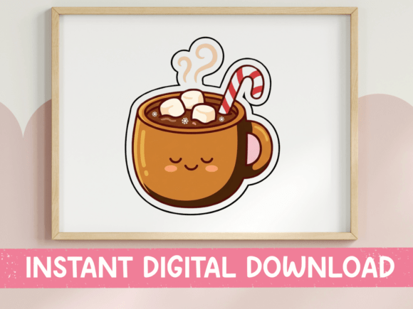 Cute Hot Cocoa Mug Marshmallow Art