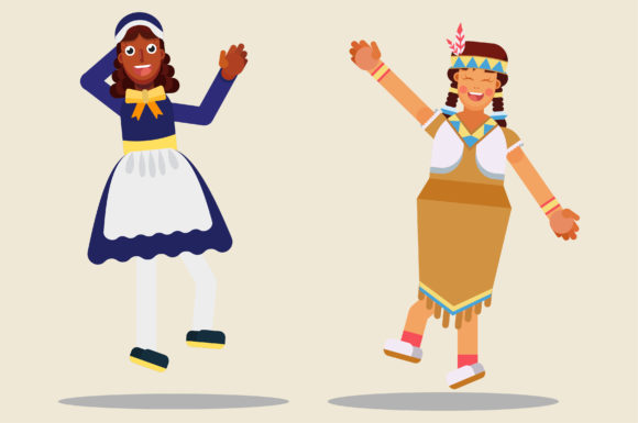 Review: Thanksgiving Characters - Cheerful Girls for Embroidery