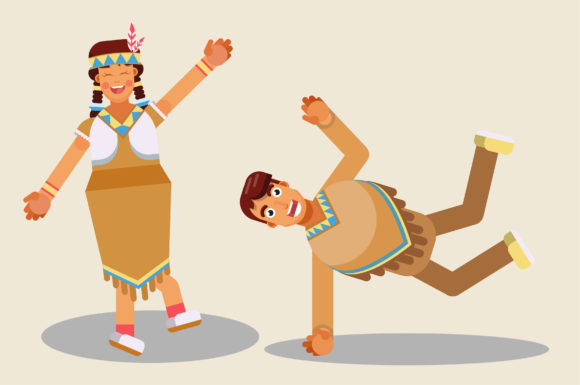 Review: Thanksgiving Characters - Couple Dancing Design