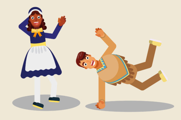 Review: Thanksgiving Characters - Happy Dancing for Embroidery