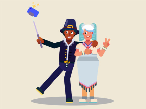 Thanksgiving Character - Selfie Together