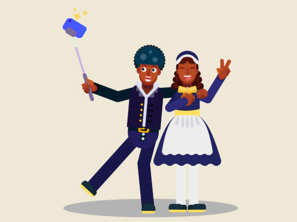 Thanksgiving Characters - Happy